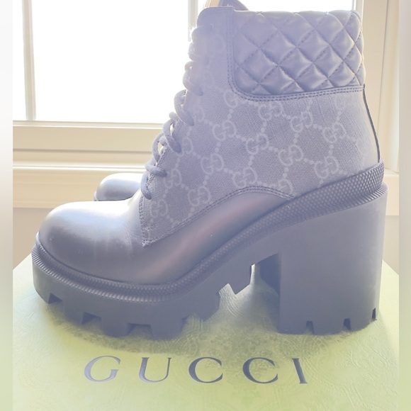 Gucci Apollo GG Supreme Samoa quilted combat boots - Picture 6 of 11